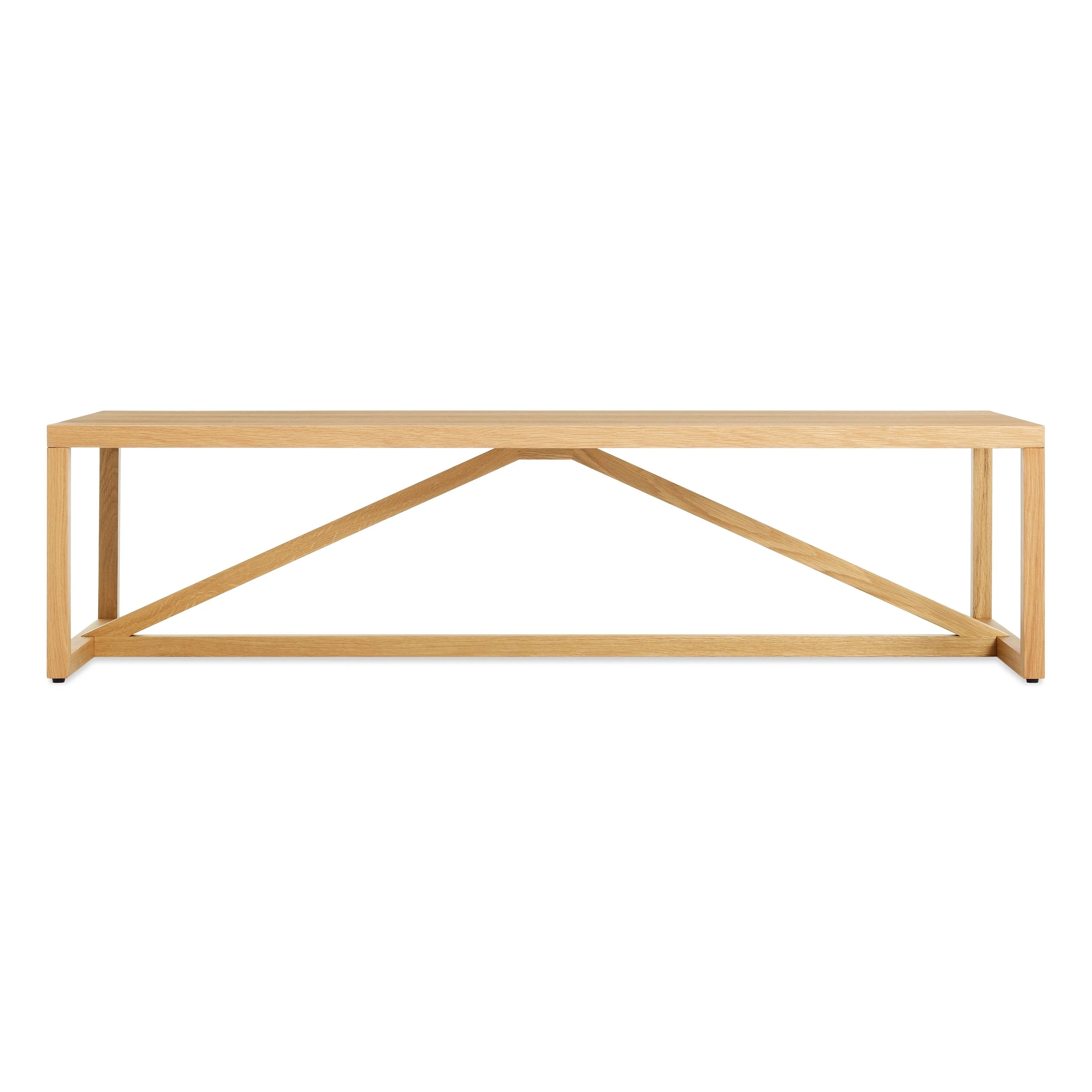 Modern Walnut Wood Coffee Table with X-Frame Structure for Office