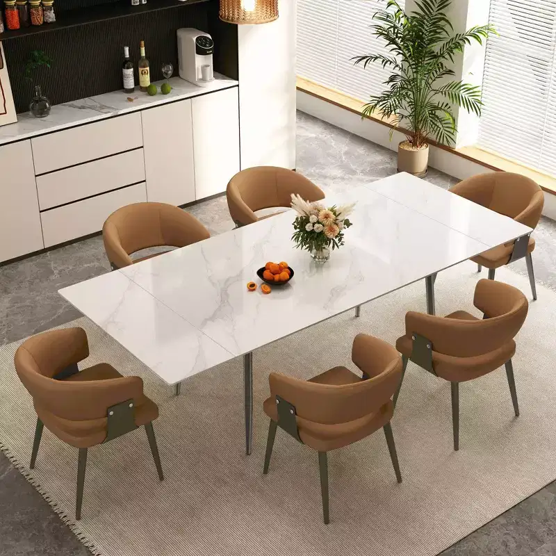 Gaoyangjiaju Modern Upholstered Dining Chair with Curved Barrel Back and Sturdy Metal Legs - Chic Side Chair for Dining Room & Office