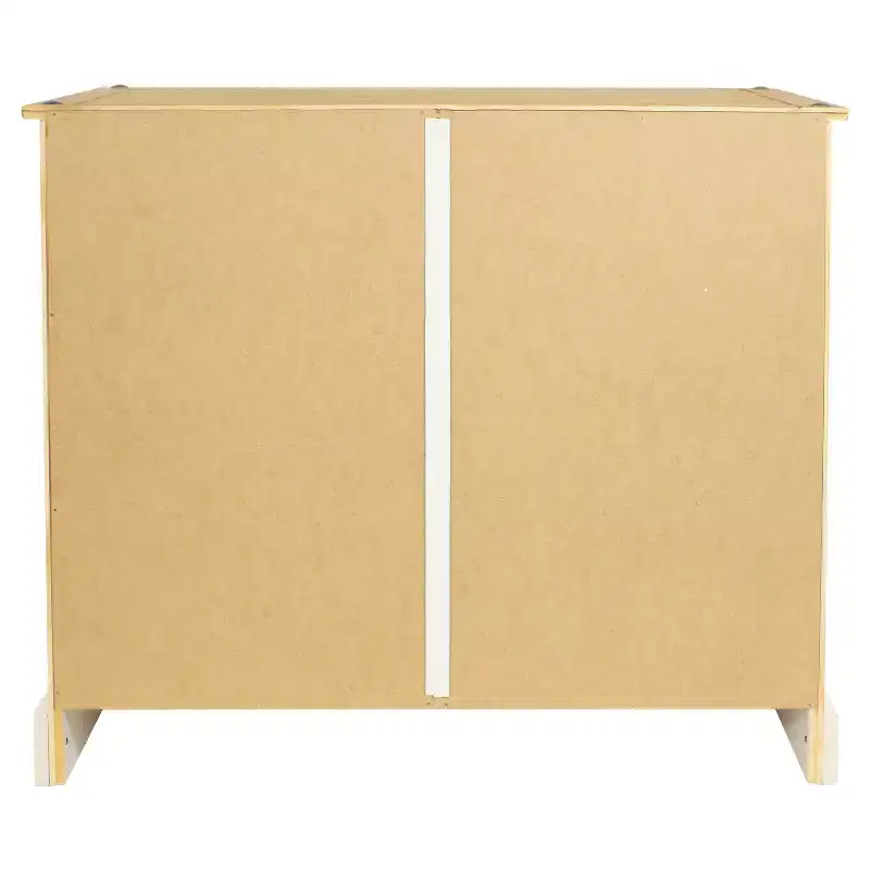 Sunnydaze Kitchen Sideboard Cabinet with 2 Drawers and 2 Doors - Solid Pine Construction - White