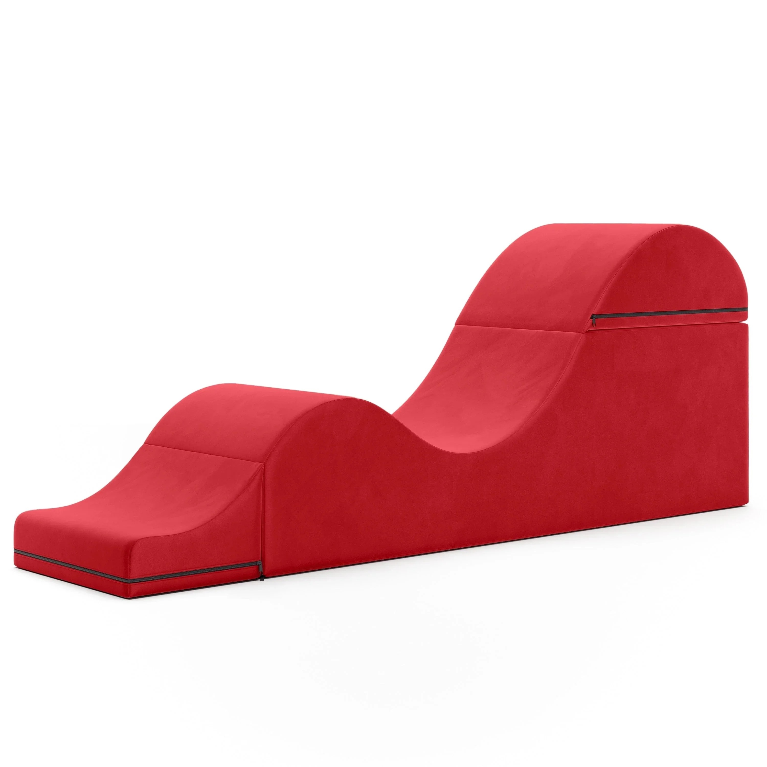 Avana Kami Convertible Chaise / Yoga & Massage - 2-In-1 Ottoman with Concealed Fold Out Yoga Lounge Chair, Microvelvet - N/A