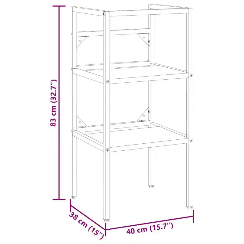 vidaXL Bathroom Washbasin Frame Black Iron Medium