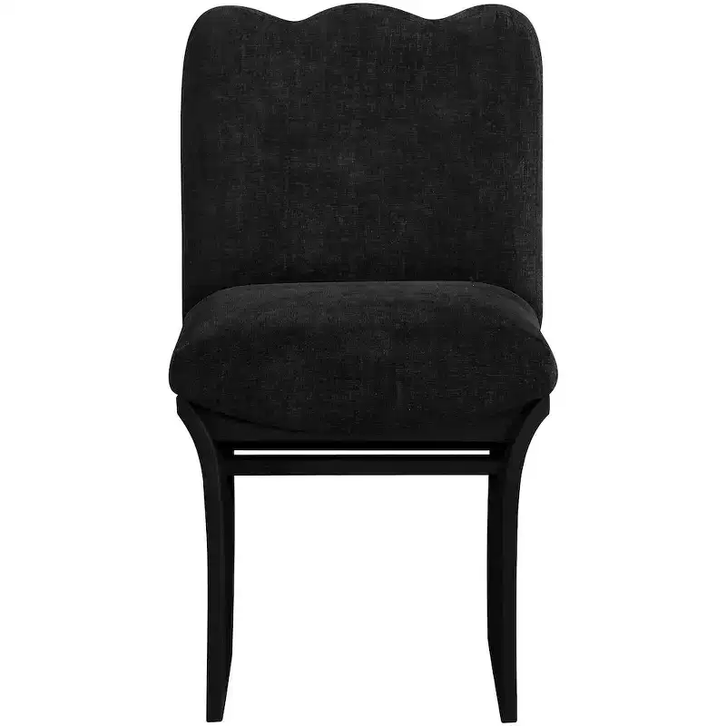 Meridina Furniture,Shaw Black Chenille Fabric Upholstered Dining Chair