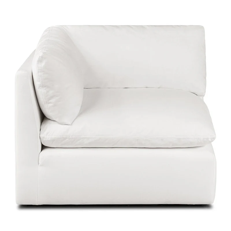 Poly and Bark 4-Seat Davos Modular L-Sectional in Cotton White