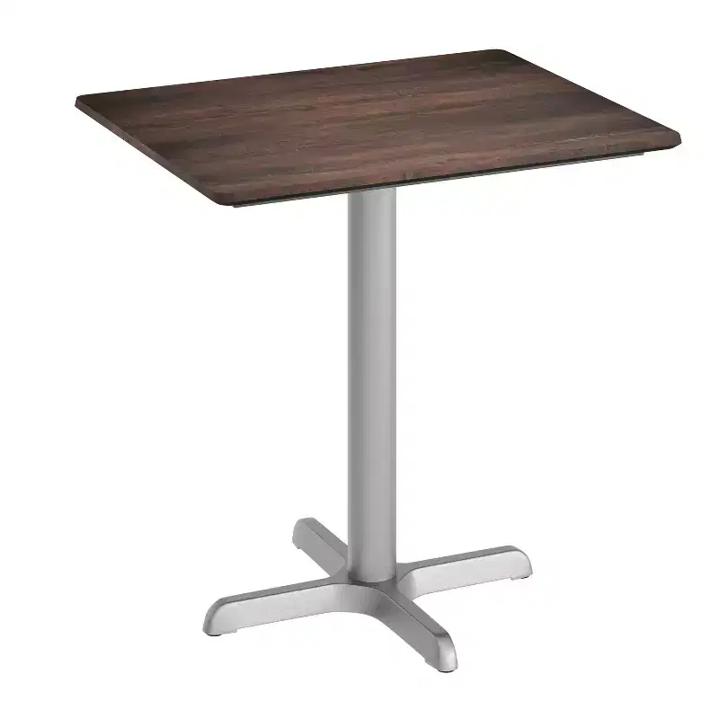 Indoor Outdoor Tabletop with TopGuard HPL Technology and Cast Iron Bistro Table Base