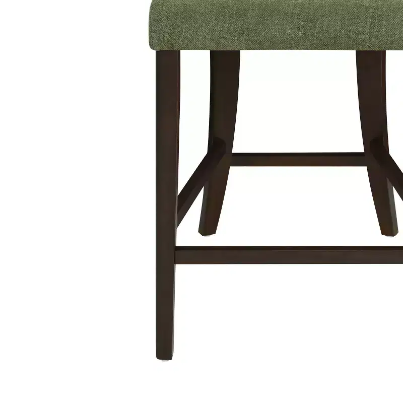 Christopher Knight Home Imamu Rubberwood Upholstered Counter Stools with Curved Open Back (Set of 2)