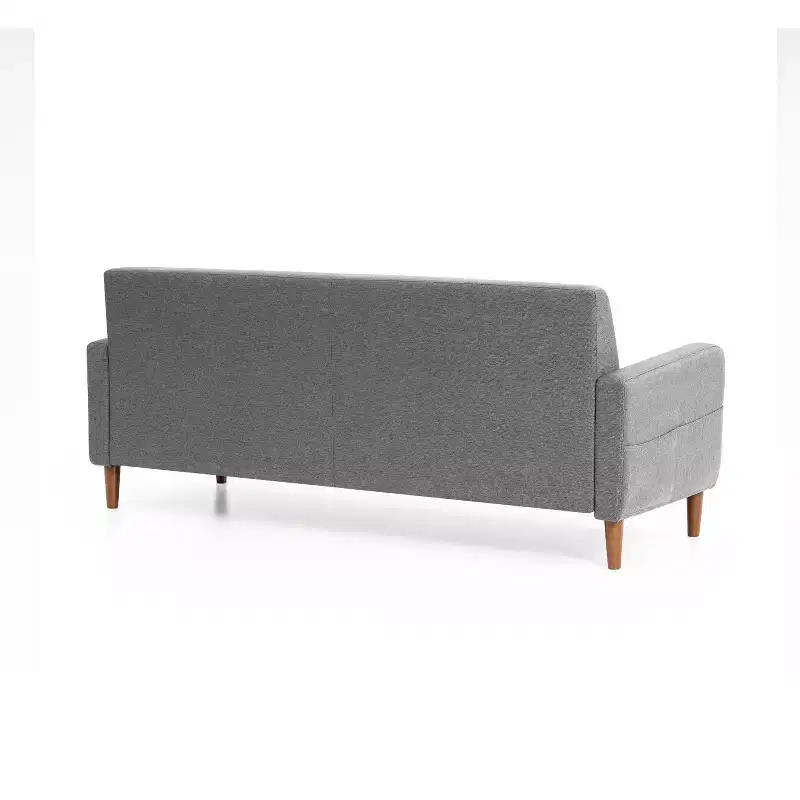 Adair Mid-Century Modern Sofa Couch with Armrest Pockets Tufted Linen Fabric - Mellow