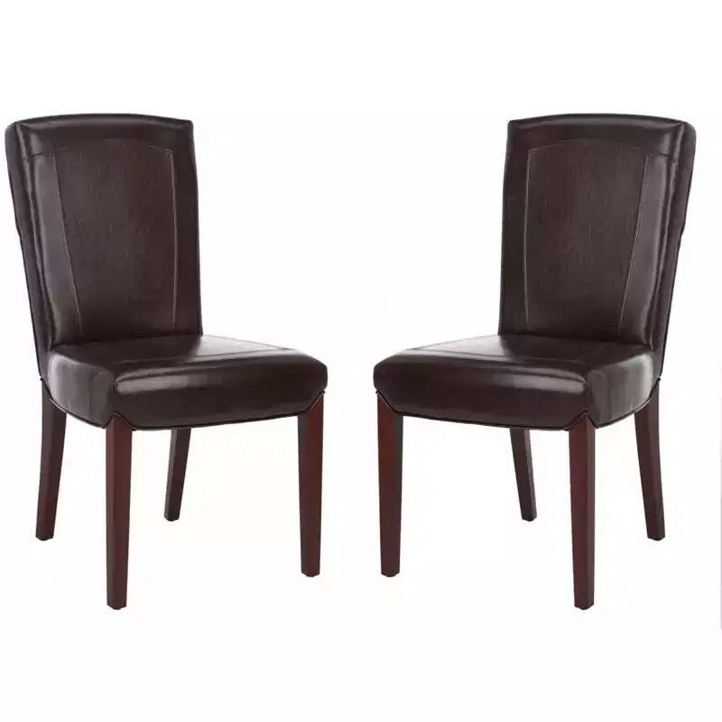 Ken Leather Side Chair (Set of 2) - HUD8200 - Safavieh Couture