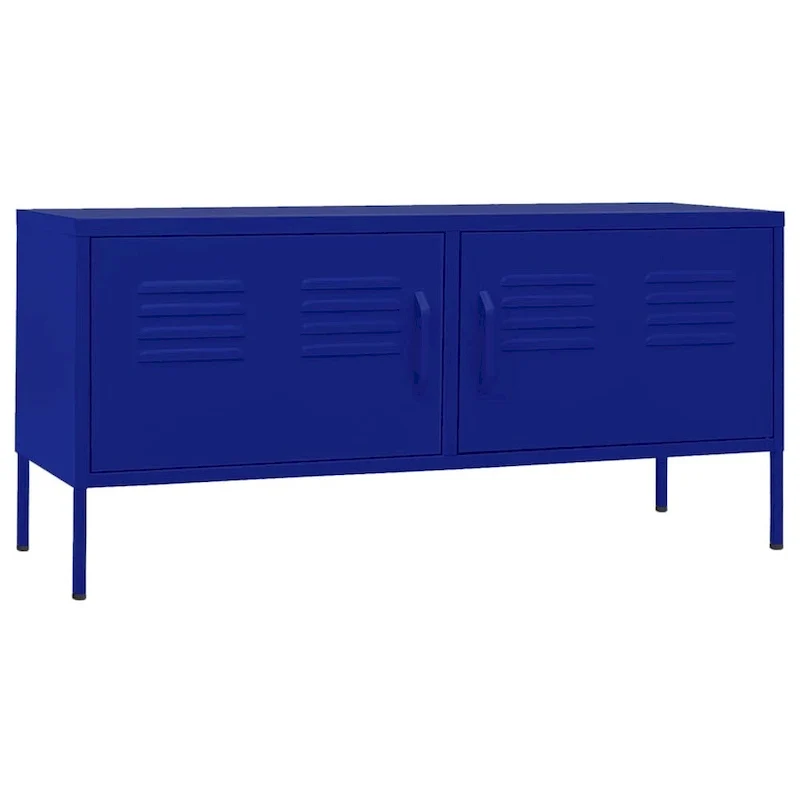vidaXL TV Stand TV Unit Sideboard Home TV Console Media Unit Cupboard Steel - 41.3 x 13.8 x 19.7