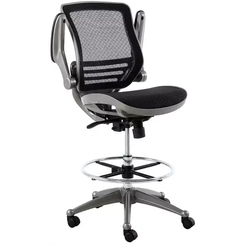 Harwick Evolve All Mesh Heavy Duty Drafting Chair - Gunmetal Finish