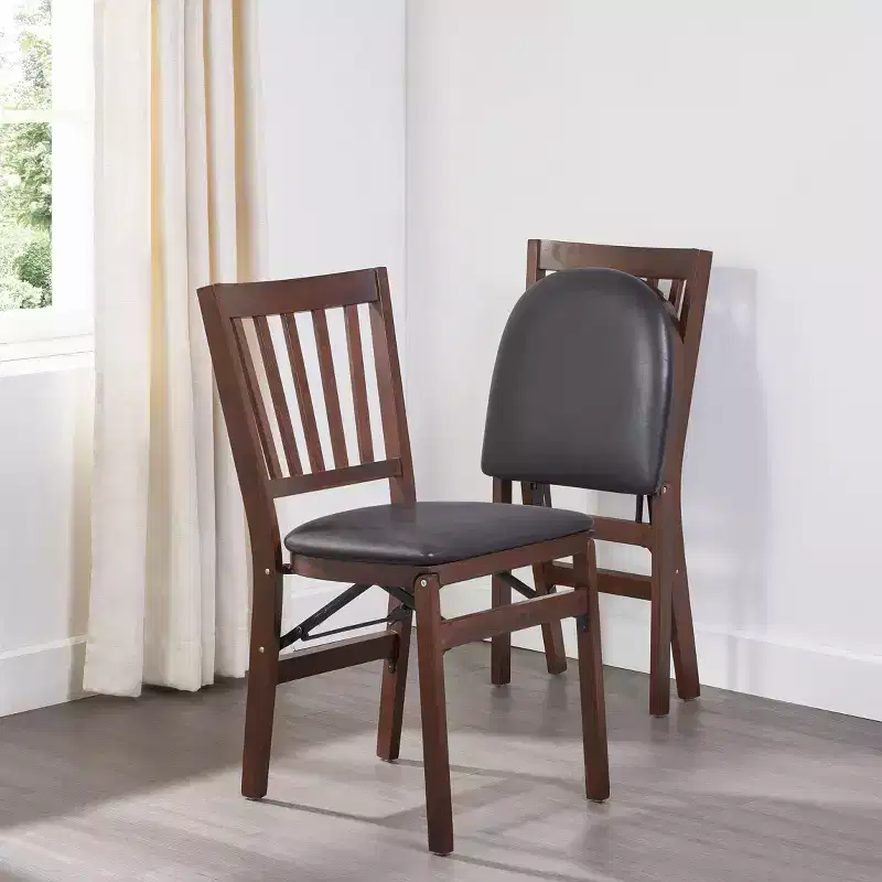 School House Folding Chair Espresso Brown