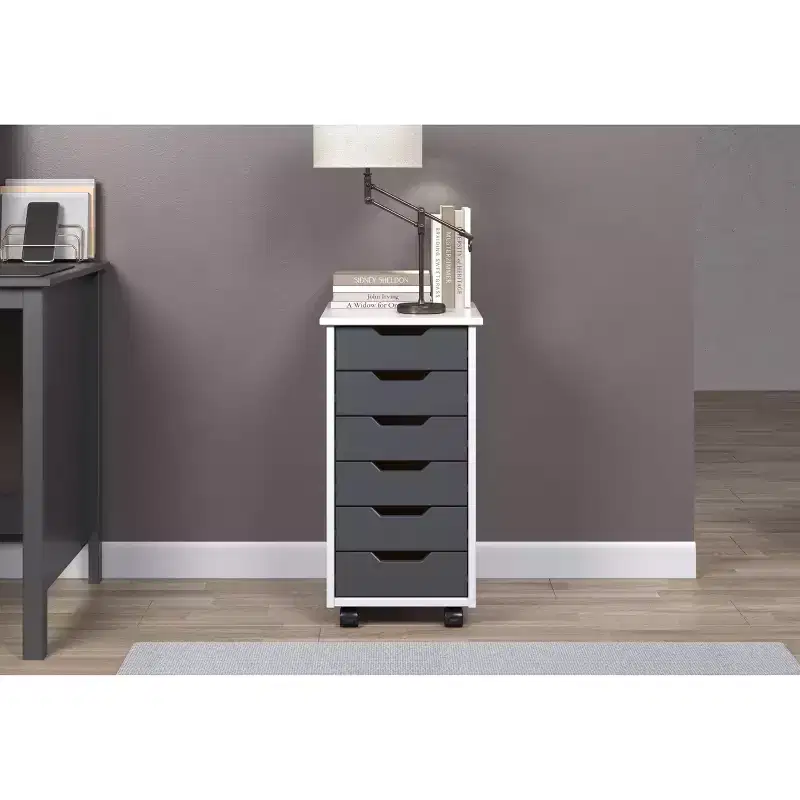 Trendfurn Omnia Narrow 6 Drawer Roll Cart