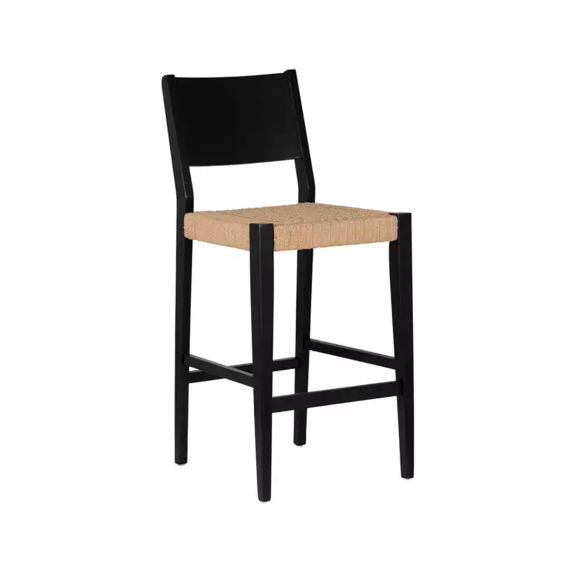 Powell Set of 2 Clara Barstools Black