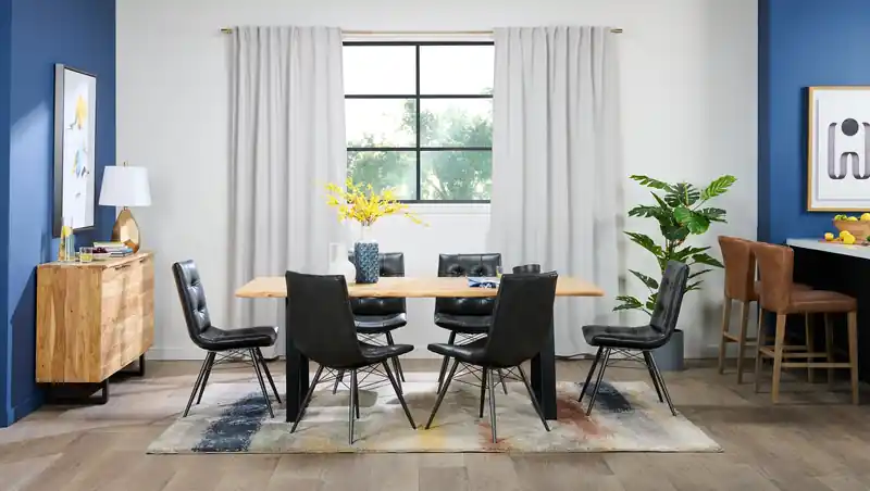 Dining Chair with Vegan Leather Fabric