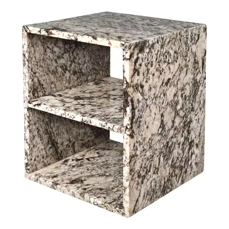JONATHAN Y Sloane 20 Modern Natural Marble Handmade Rectangular 2-Shelf End Table