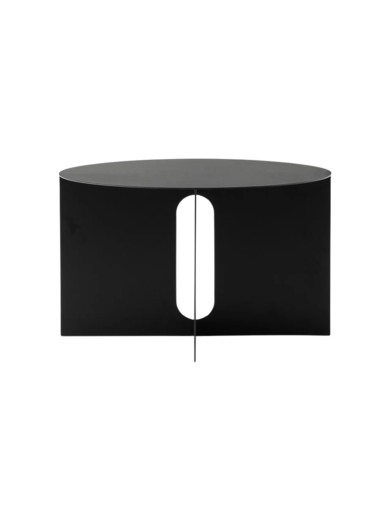 Scandinavian Marble Side Table Ø63 Base with Wide Overhanging Top for Living Room