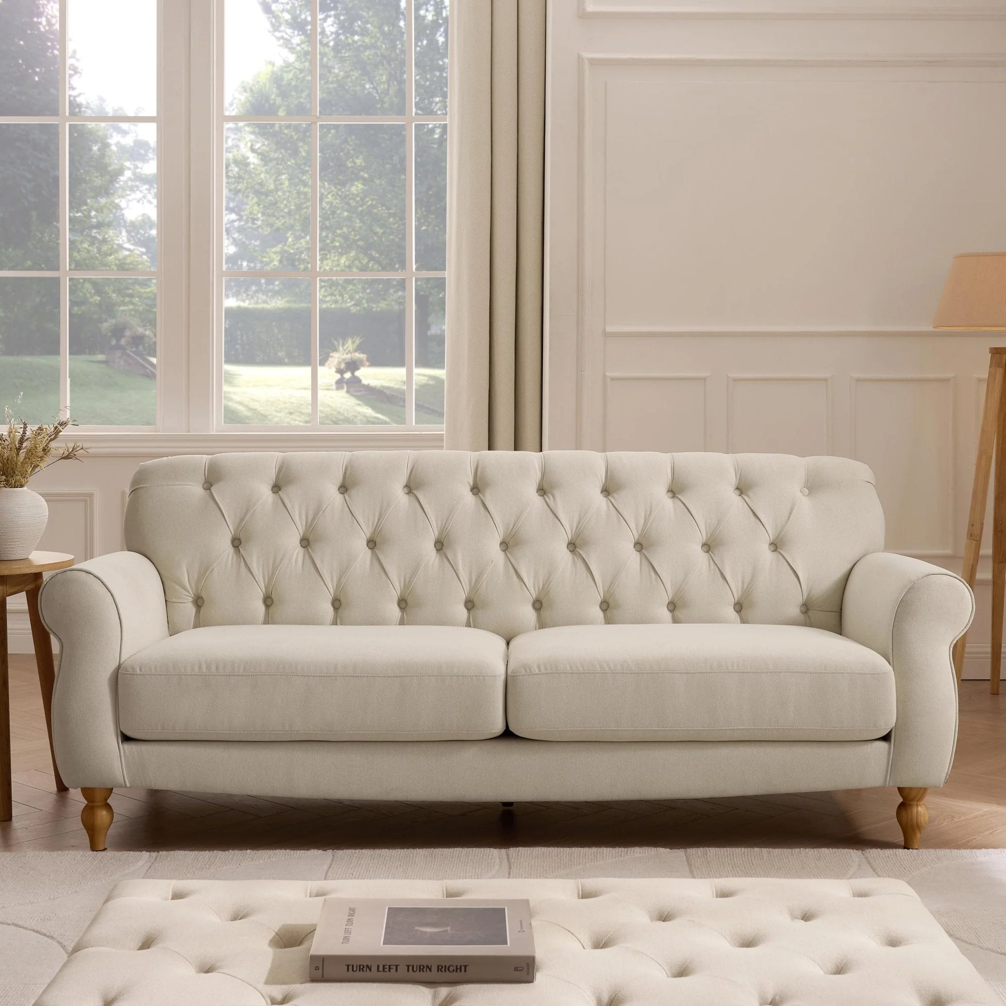 3 Seater Sofa - Cream Linen