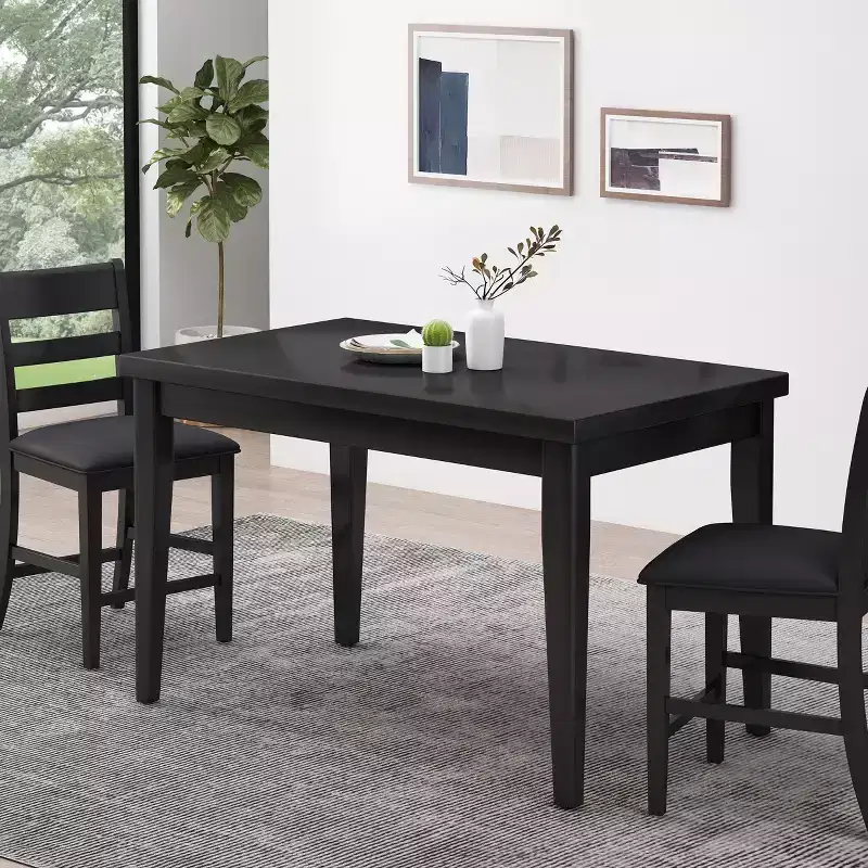 59.1'' Vintage Counter Height Dining Table with Wooden Legs, Kitchen Table with Thick Tabletop for Living Room, Dining Room