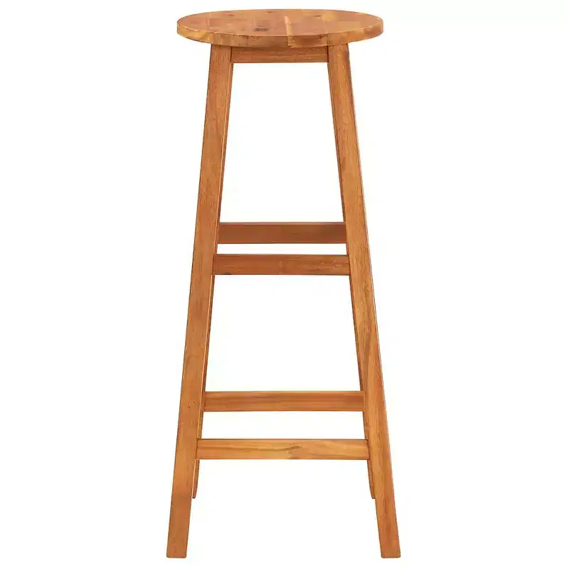 vidaXL Bar Stool Set of 8 Natural wood Solid Acacia wood Standard