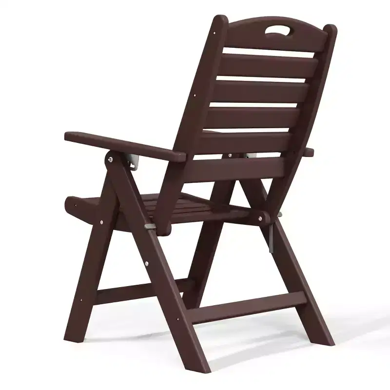 WestinTrends Malibu HDPE Adjustable Highback Folding Patio Dining Chair