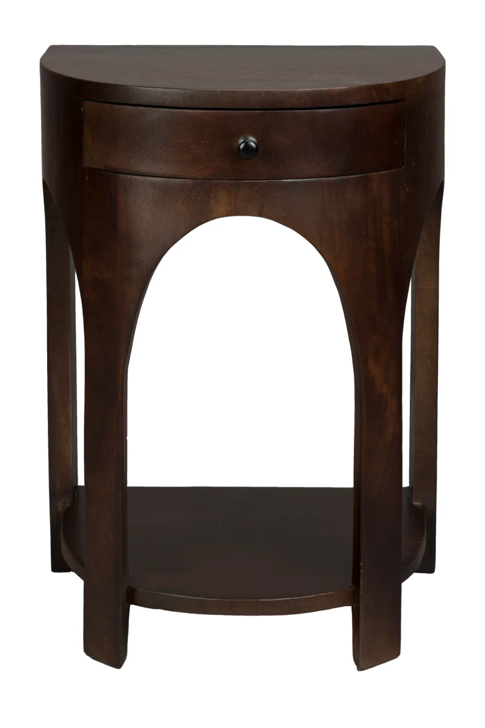 Semi-Circle 1-Drawer Side Table
