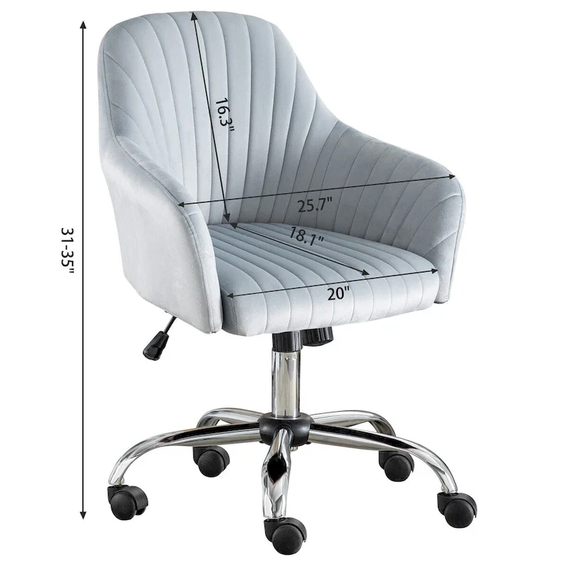 Home Office Leisure Chair with Adjustable Height and Casters