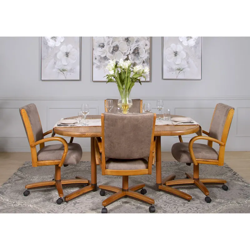 Casual Dining Brown 5 piece Expandable Table and Chairs Set