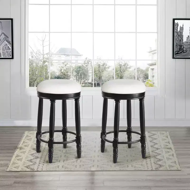 Vatros Bar Stools Set of 2 26 Counter Height Stool 360 Swivel Barstool