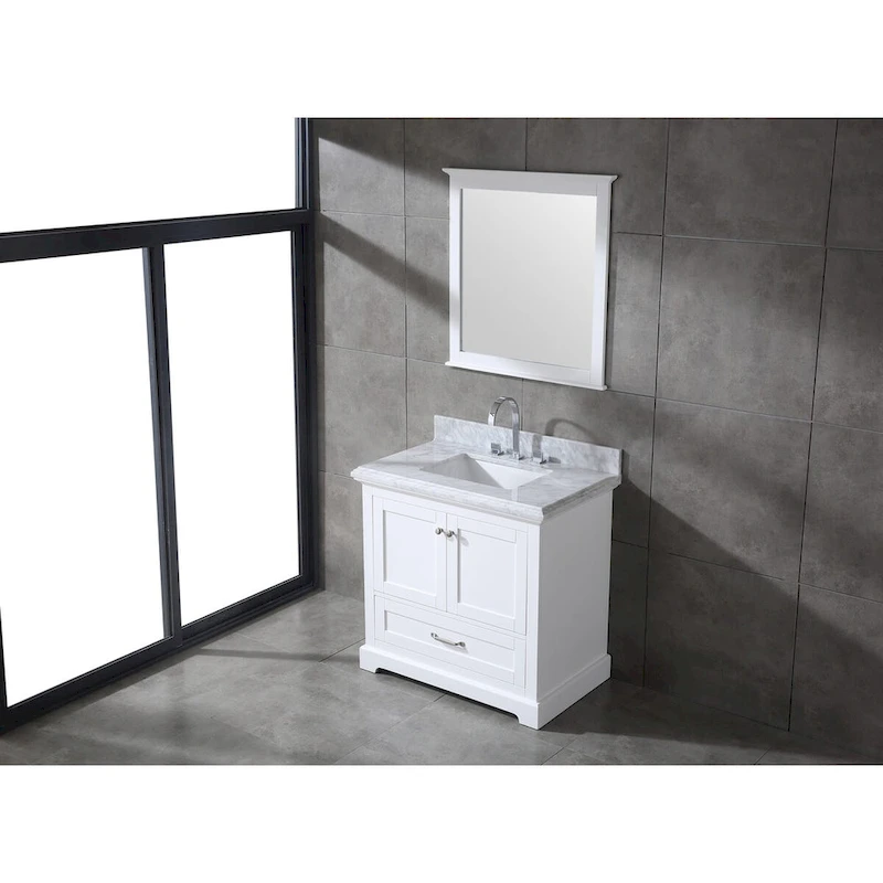 Mareo 36 Solid Wood Bathroom Vanity Set