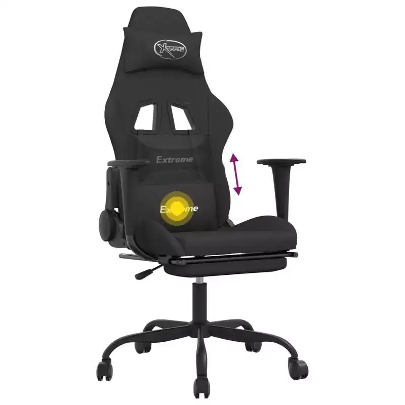 vidaXL Gaming Chair Black and Cream