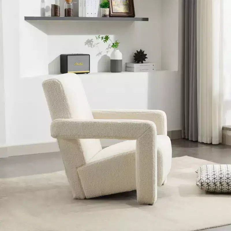 Modern Accent Chair — Upholstered Velvet Armchair