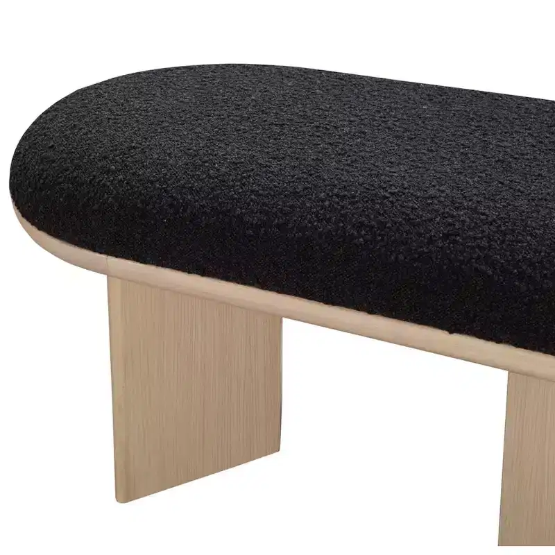 Meridian Furniture,Wilshire Boucle Fabric Bench