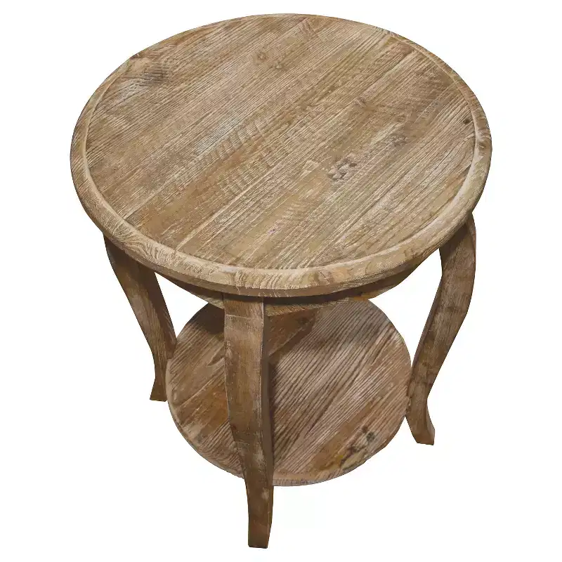 Round End Table Driftwood Brown - Alaterre Furniture