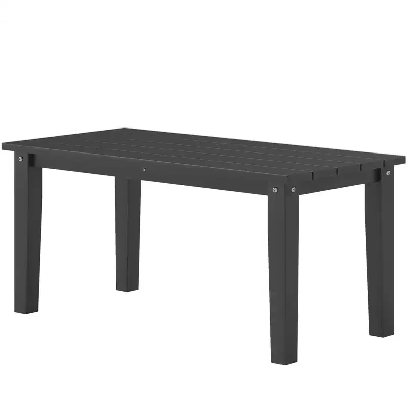 All-Weather Outdoor Patio Coffee Table with Slatted Tabletop