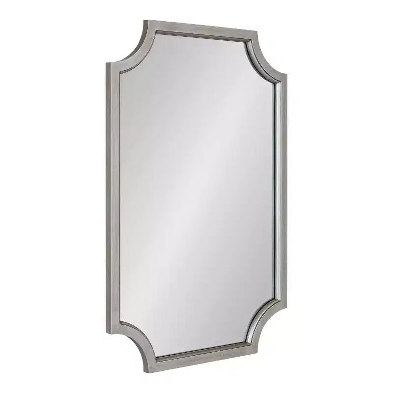 Scalloped MDF Scallop Mirror, 24x36, Silver