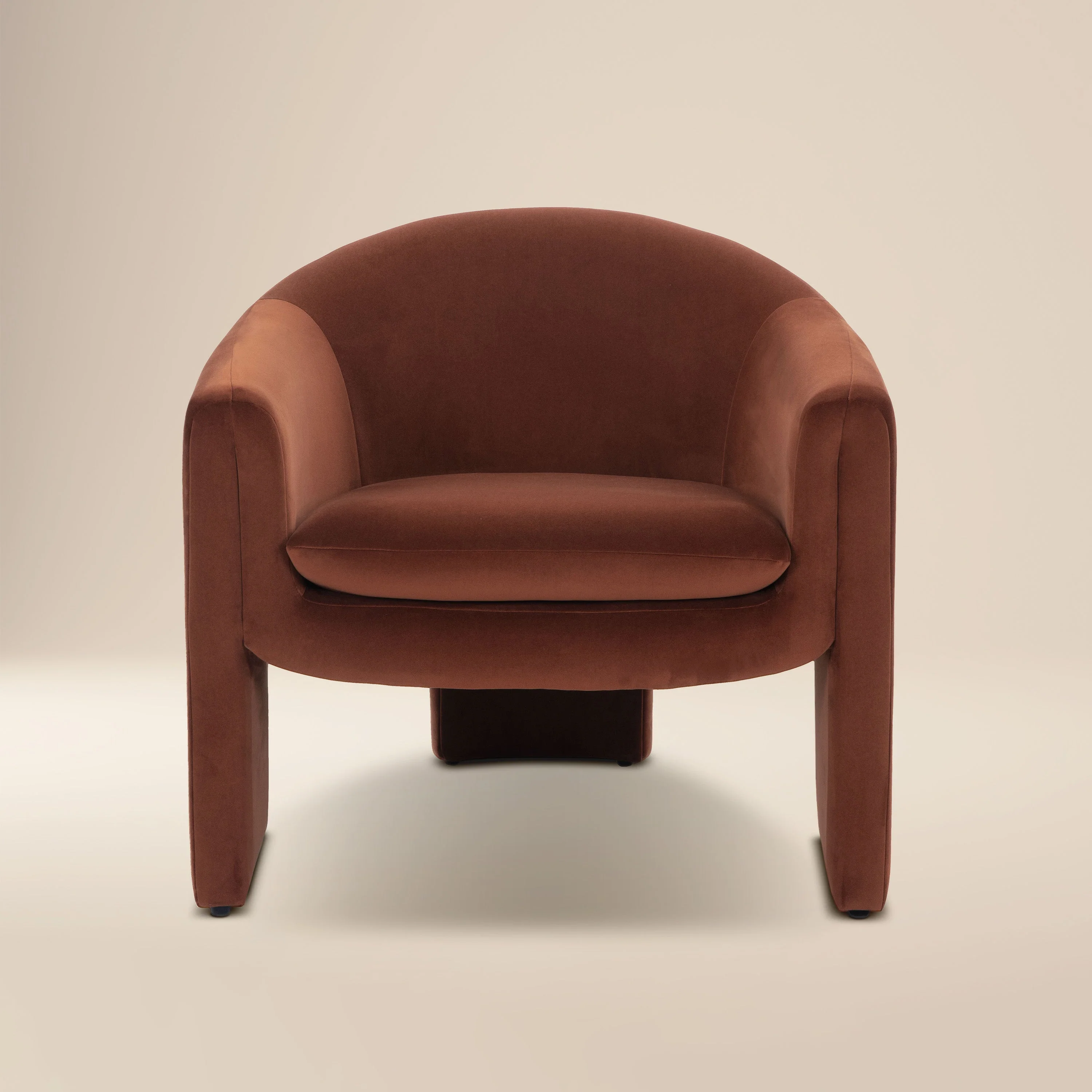 Modern Shadow Rust Lounge Chair for Living Room
