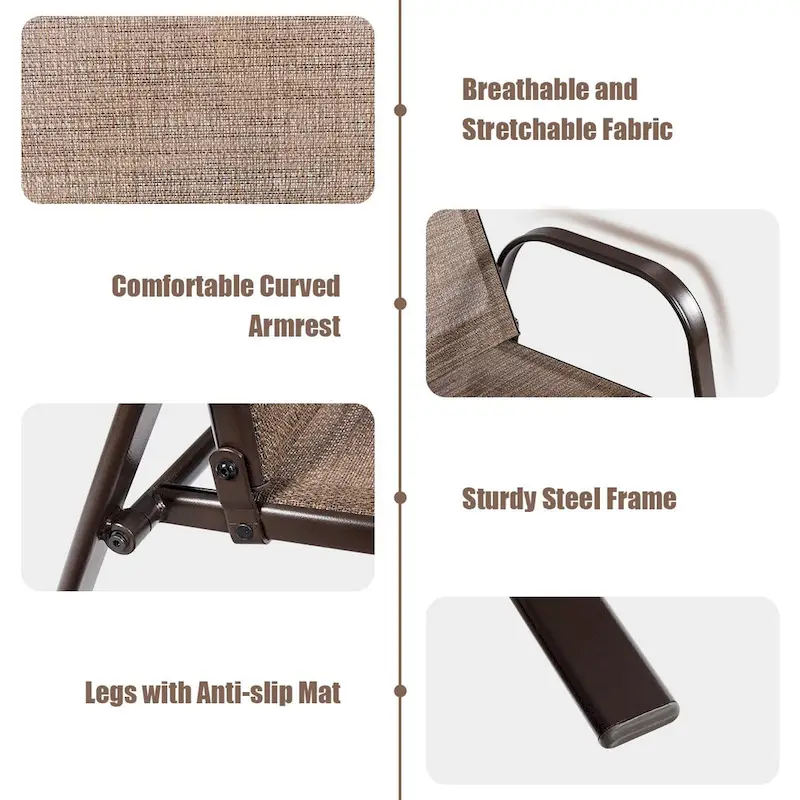 Costway 4PCS Patio Chairs Garden Deck Yard with Armrest - See Details