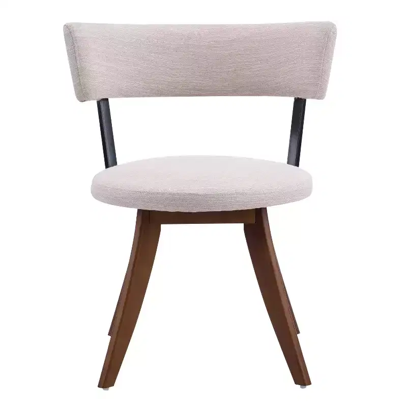 Christopher Knight Home Youngho Modern Rubber Wood Upholstered Dining Chairs with Curved Back (Set of 2)