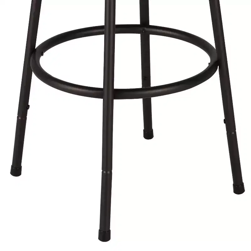 VECELO Bar Stools Adjustable Height Set of 2, 24/29 Swivel Counter Stools with Upholstered Seat, Steel Bistro Pub Chairs