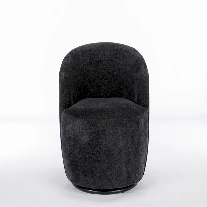 Chenille Fabric Swivel Accent Armchair