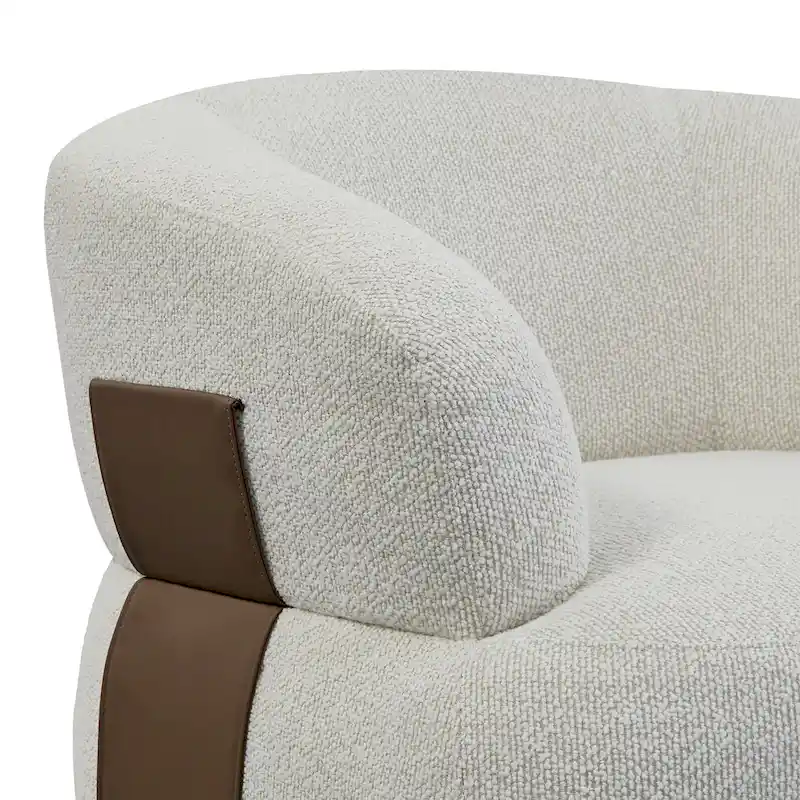 Kieon 33W 360 Swivel Modern Barrel Chair Accent Chair Set of 2