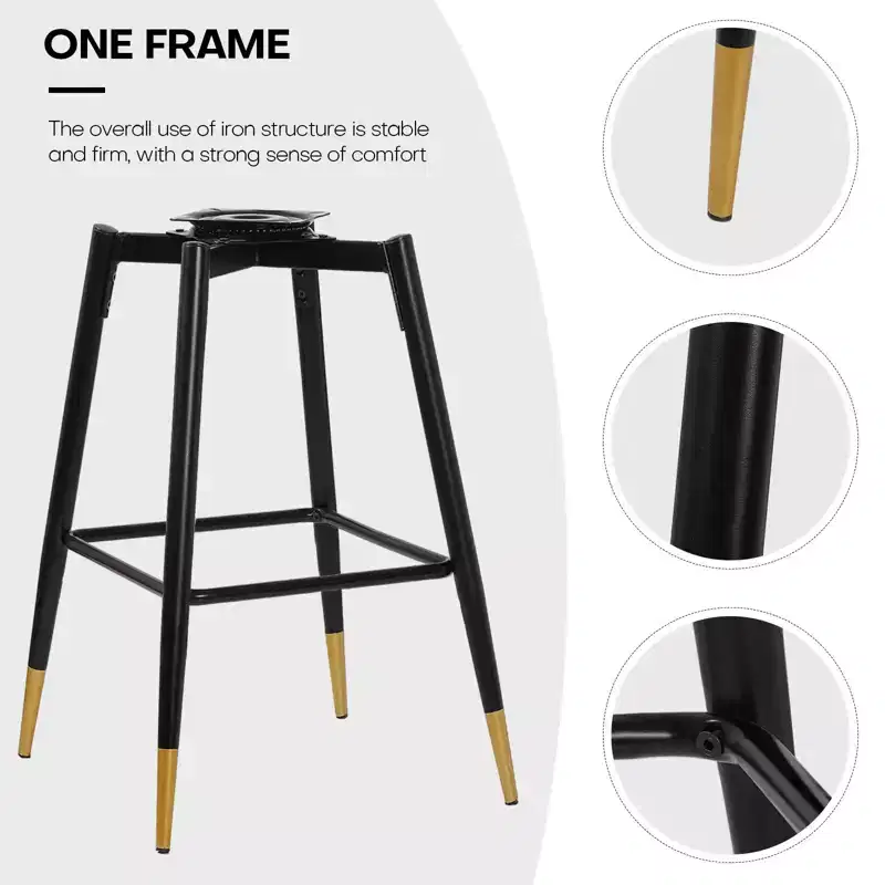 Bekrvio Swivel Barstools with Back, Counter Height, Velvet Upholstered, 29, Black