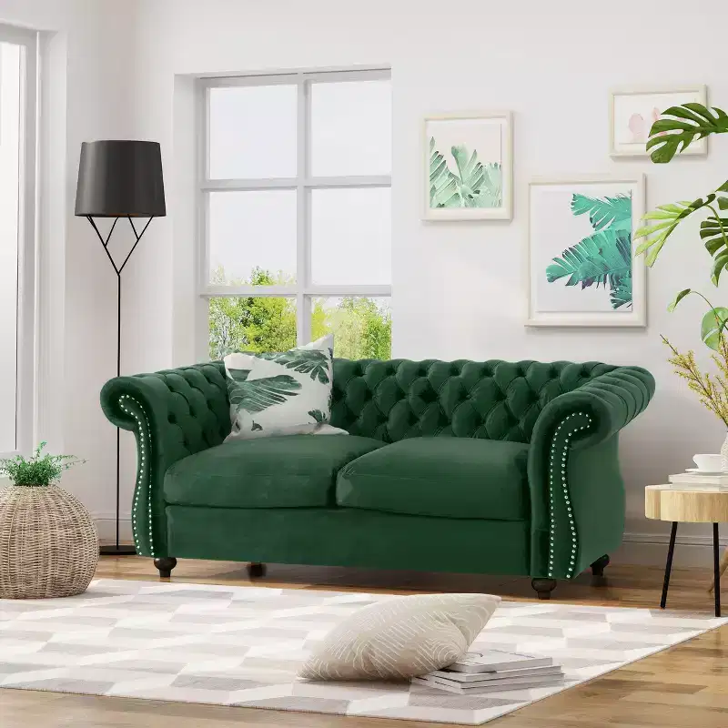 Somerville Traditional Chesterfield Loveseat - Christopher Knight Home