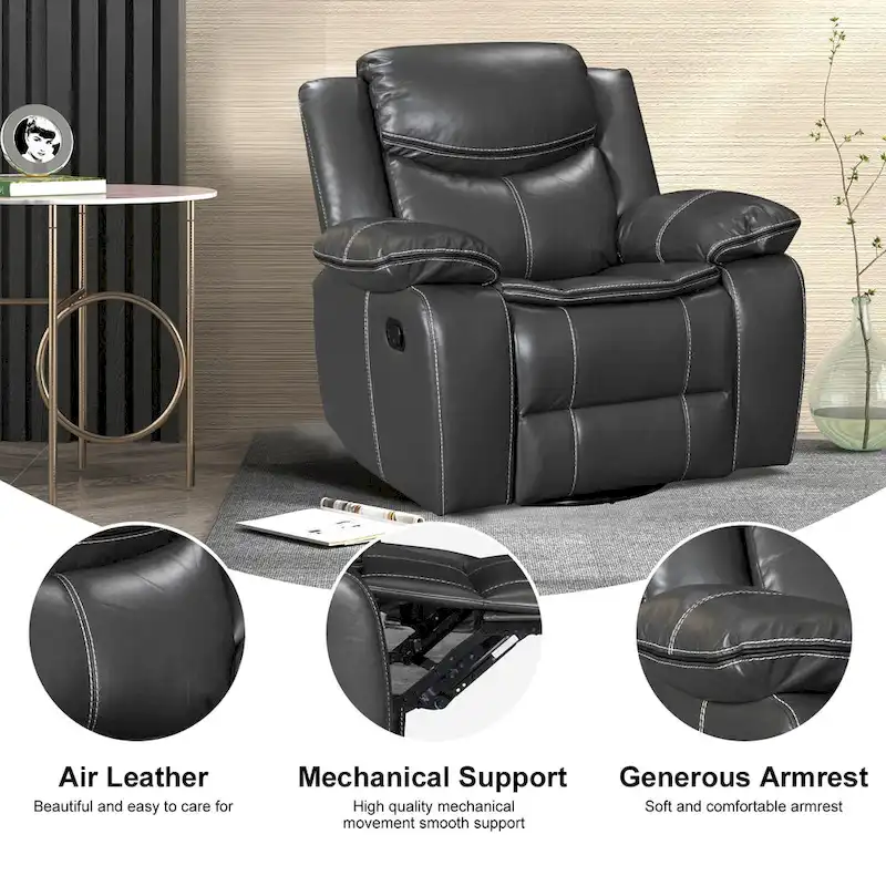 Recliner Rocking Chair With 360 Degree Swivel Recliner