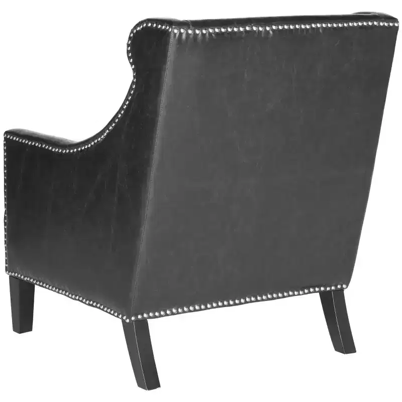 Mckinley Club Chair - MCR4735 - Antique Black - Safavieh Couture