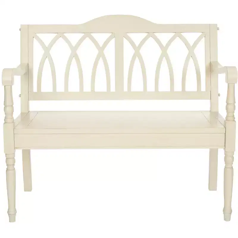 Benjamin Wood Accent Bench - High-Gloss Finish, Seats 2