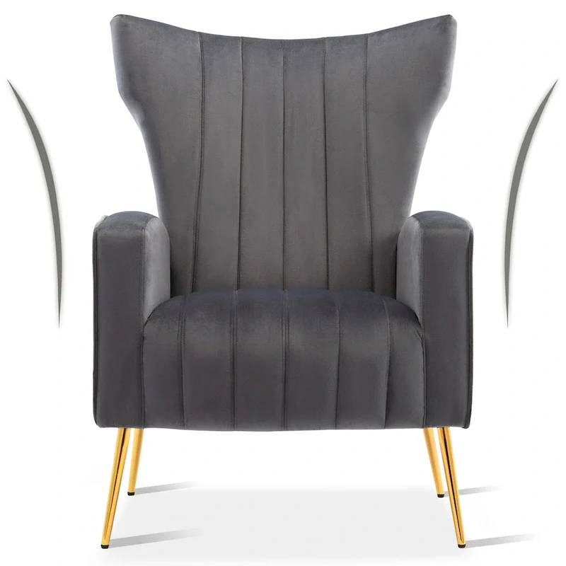 Wingback Arm Chair | Upholstered Accent Chair for Living Room