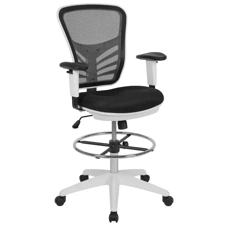 Mid-Back Mesh Adjustable Ergonomic Drafting Chair, Task Chair