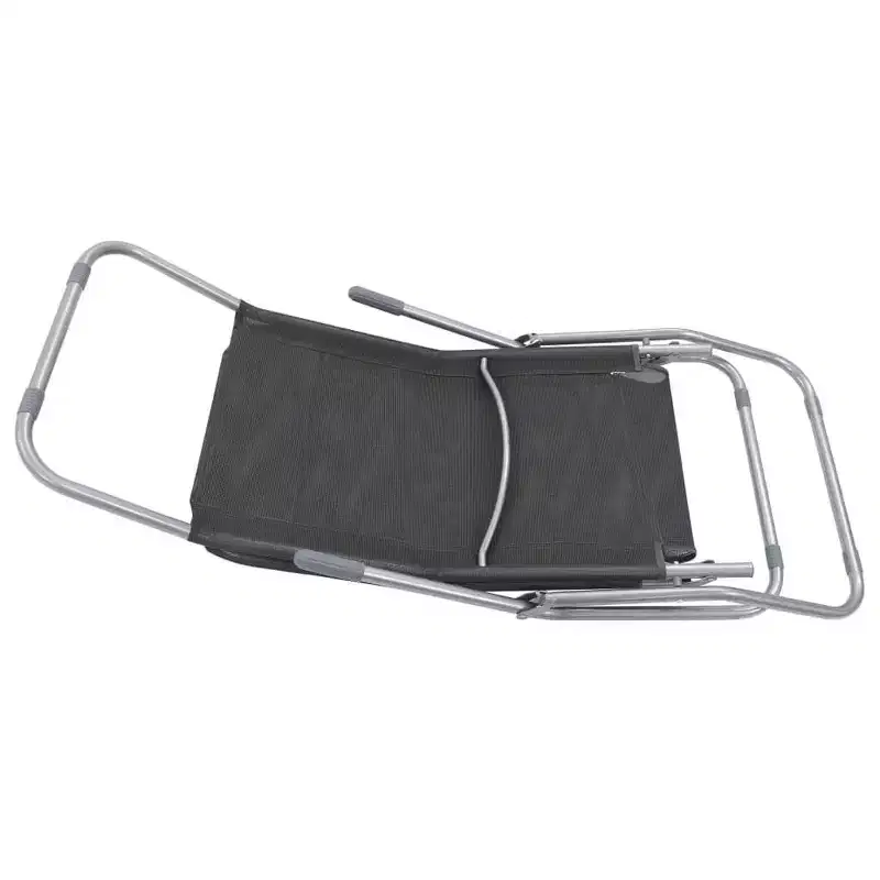 vidaXL Sun Lounger Set of 2 Powder-coated steel, Textilene Standard