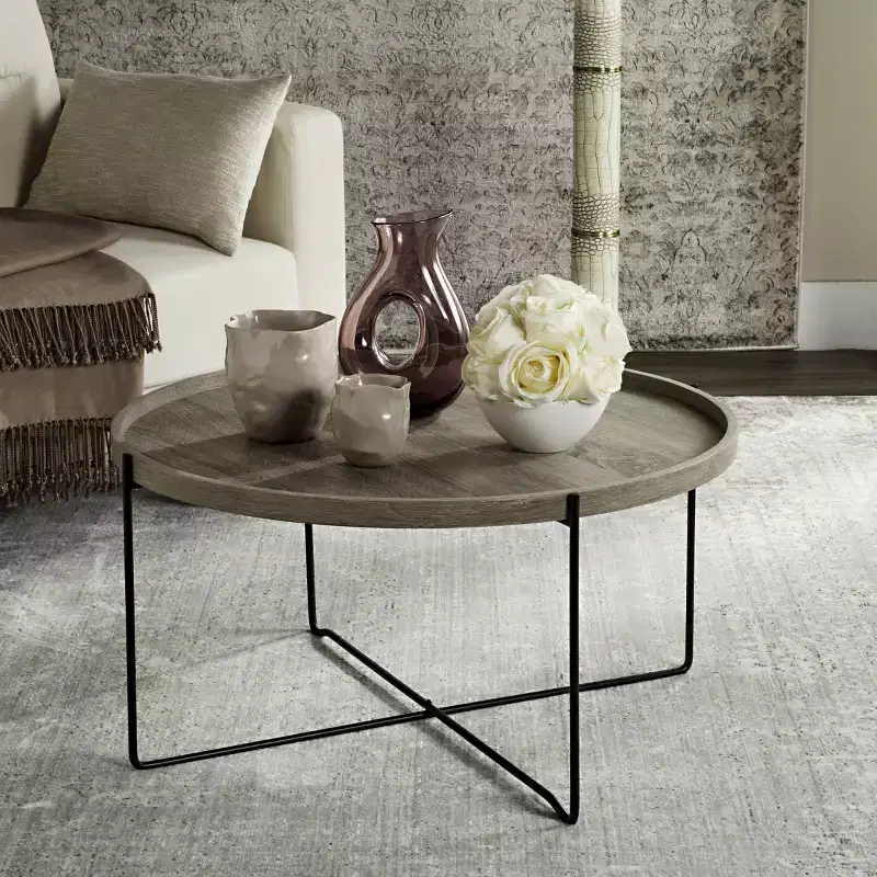 Auden Accent Table - FOX4254A - Beige - Safavieh Couture