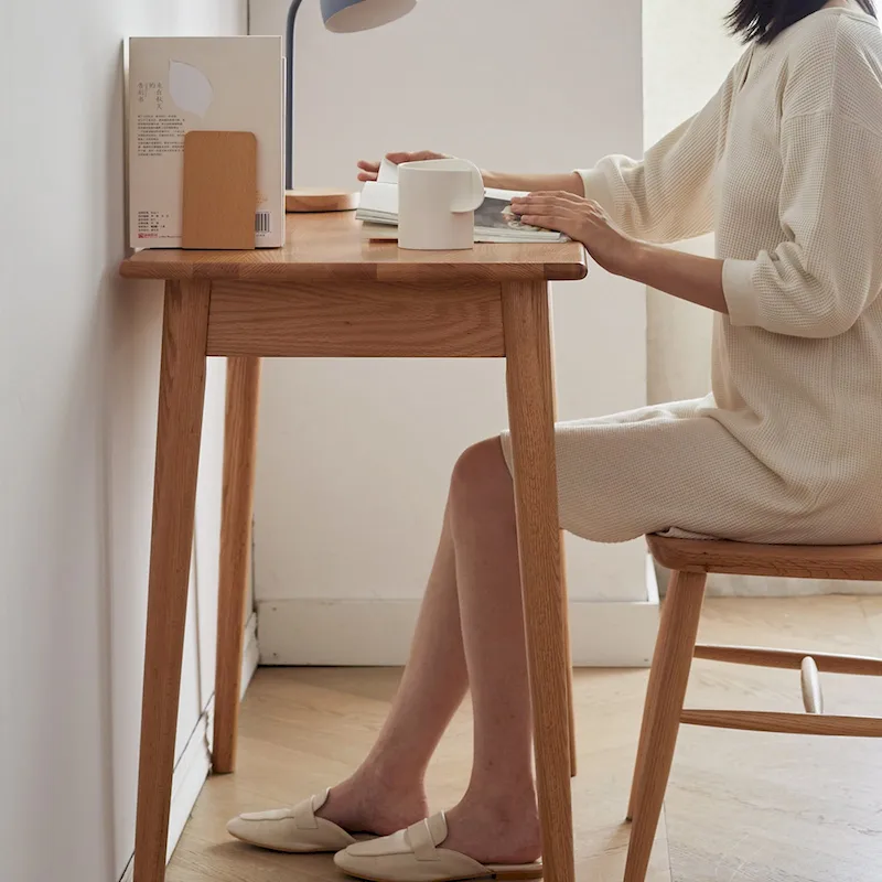 100% Solid wood natural wood computer desk